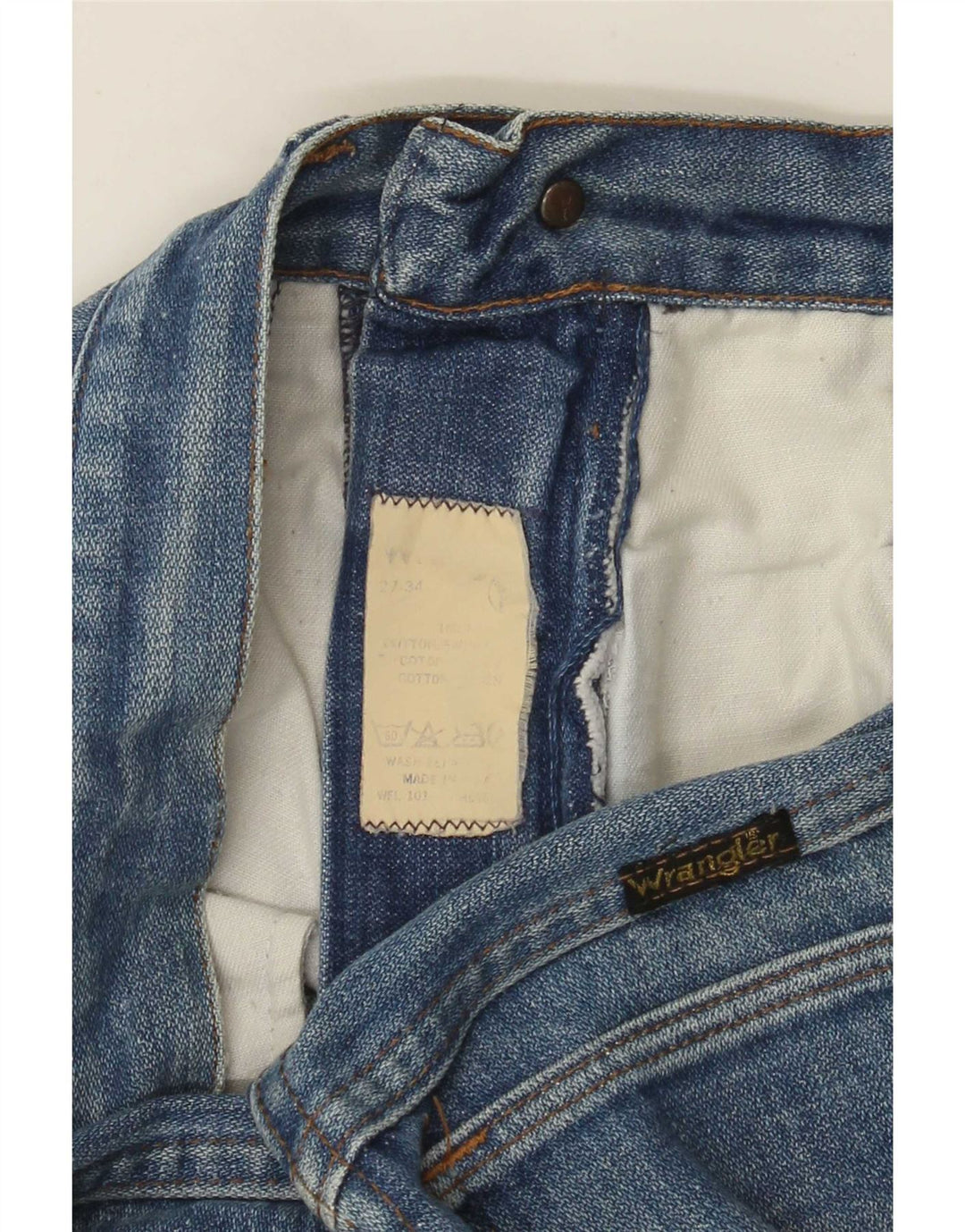 Wrangler Dame Slim Jeans W27 L34 Blå Bomuld