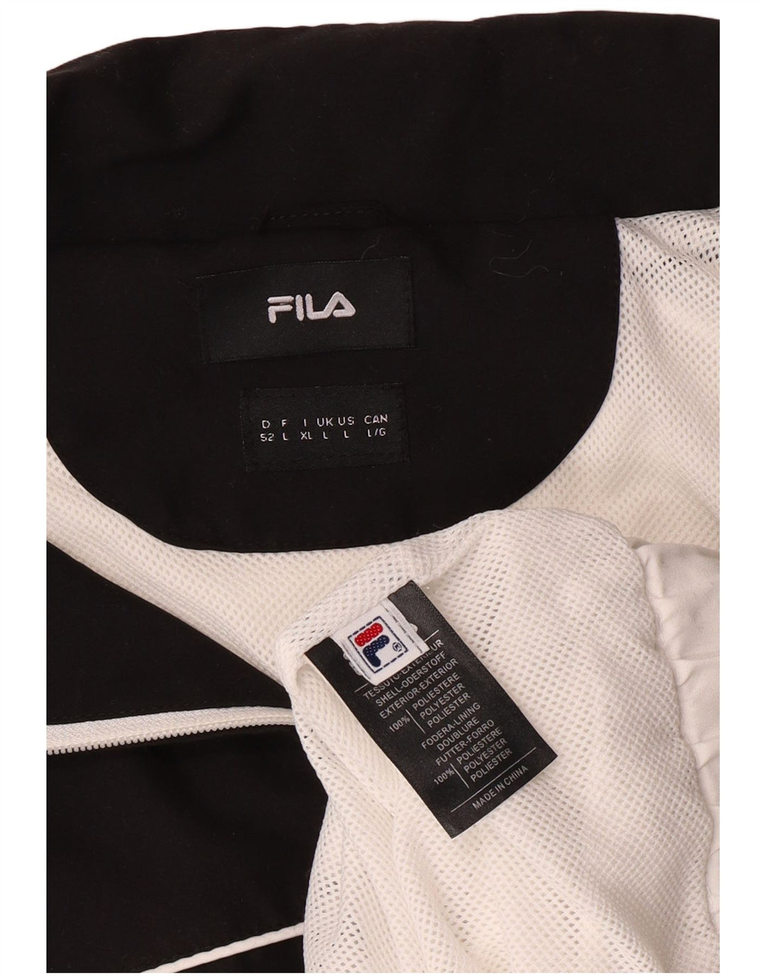 Fila Træningsdragt til mænd Topjakke Large Off White Colourblock Polyester