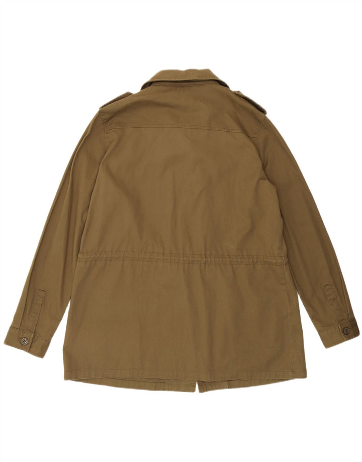 Missguided Military Jacket til kvinder UK 14 Stor Khaki Bomuld