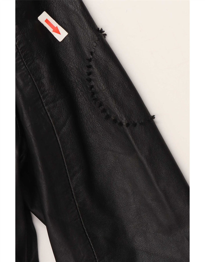Superdry Military Læderjakke til kvinder UK 10 Lille Sort