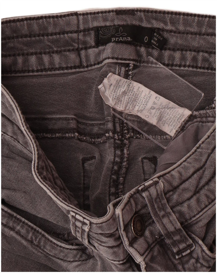 PRANA Dame Cargo Skinny Jeans US 0 XS W24 L26 Grå Bomuld