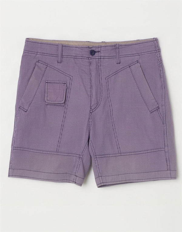 Diesel Herre Casual Shorts W32 store blå stribet bomuld
