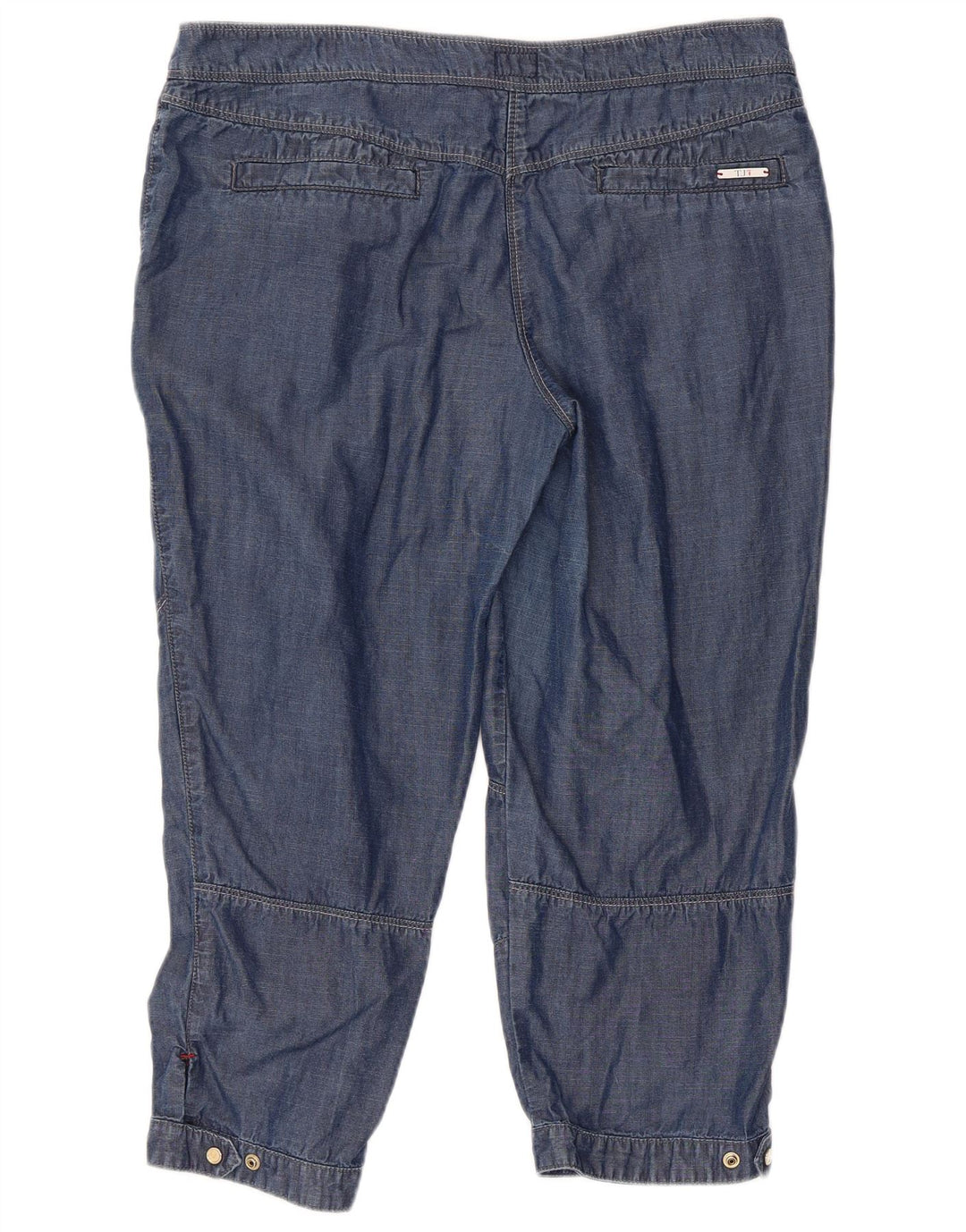 TRUSSARDI Womens Straight Capri Trousers W31 L21 Blue Lyocell