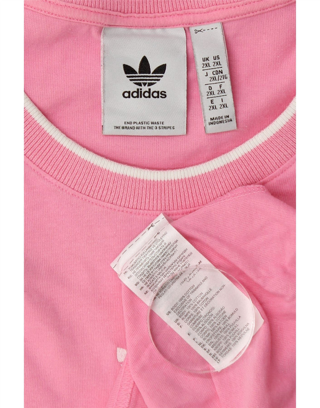 Adidas Herre T-Shirt Top 2XL Pink Bomuld