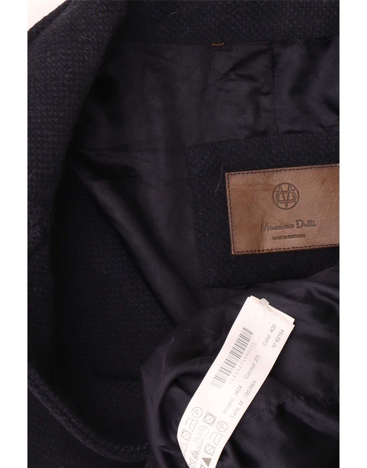 Massimo Dutti Herre Ærtefrakke UK 38 Medium Marineblå Uld