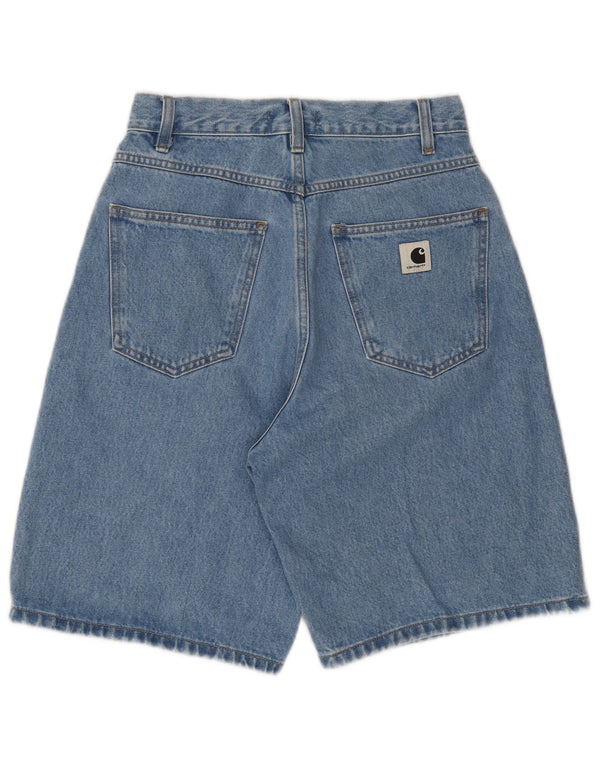 Carhartt Dame højtaljede Loose Fit denimshorts XS W25 Blå Bomuld