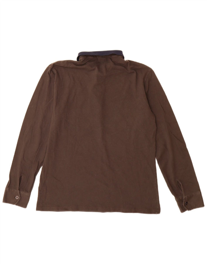 Fred Perry Langærmet Rugby Polo Shirt Medium Brun Bomuld