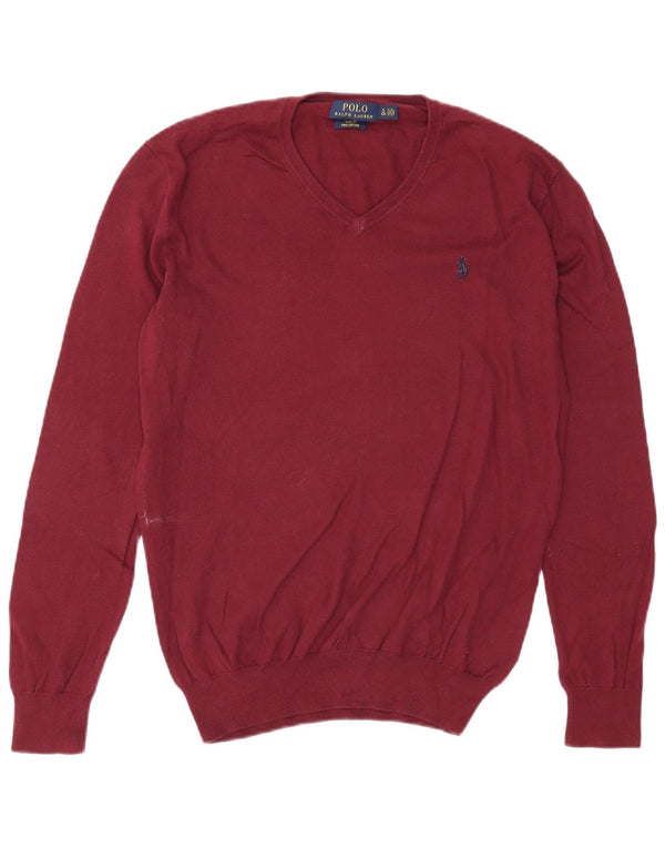 Polo Ralph Lauren Herre Slim Fit V-hals sweater lille Bourgogne bomuld