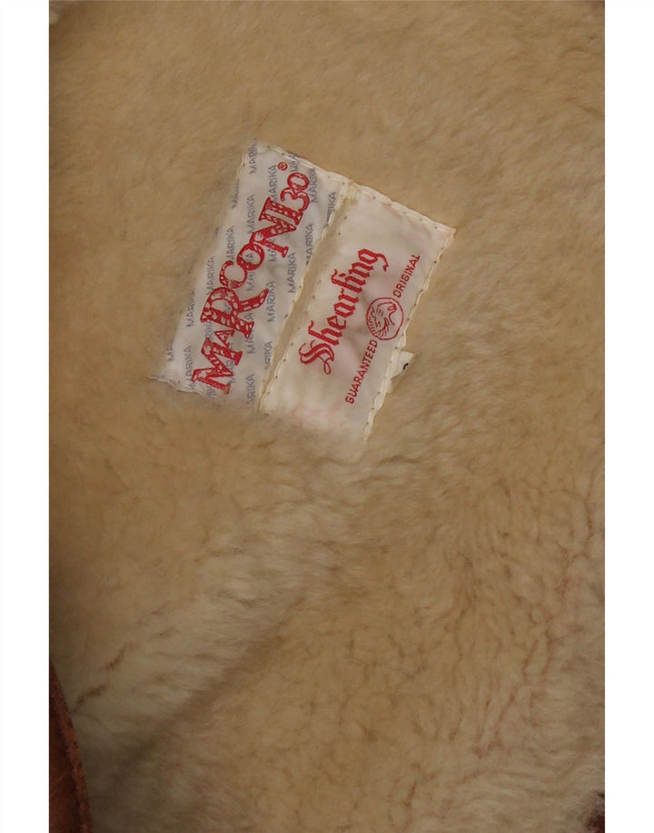 Vintage Herre Shearling Jacket IT 52 XL Brun Shearling