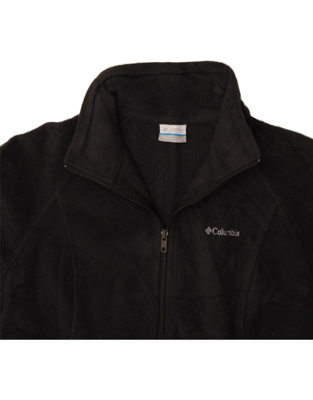 COLUMBIA Womens Fleece Jacket UK 16 Large Black Polyester Vintage Columbia and Second-Hand Columbia from Messina Hembry 