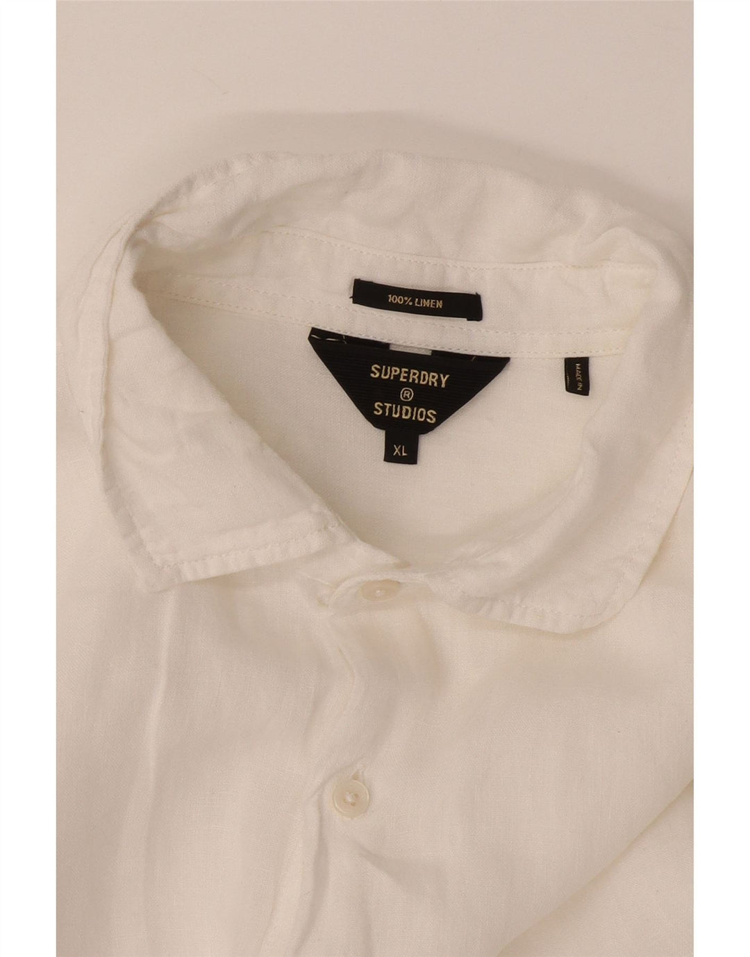 Superdry herreskjorte XL hvid linned