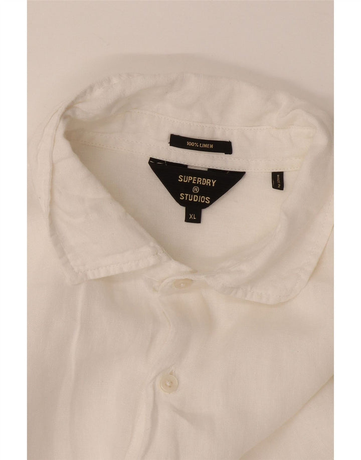 Superdry herreskjorte XL hvid linned