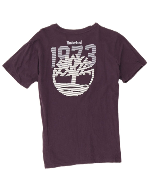 Timberland Boys Grafisk T-Shirt Top 15-16 år XL Lilla Bomuld