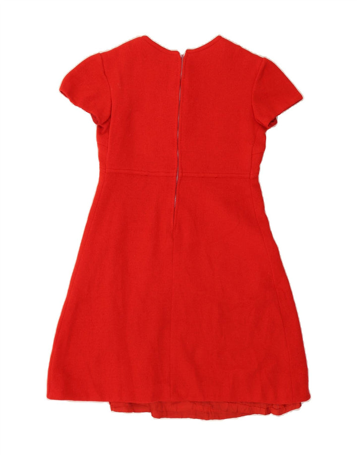 VINTAGE Womens A-Line Dress UK 12 Medium Red Vintage Vintage and Second-Hand Vintage from Messina Hembry 