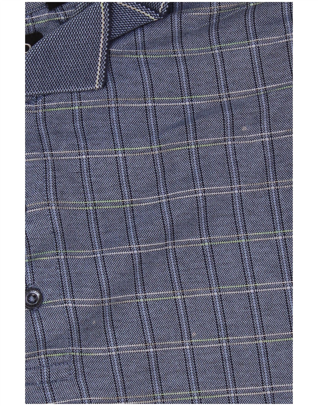 IZOD Poloskjorte til mænd, stor blå ternet bomuld