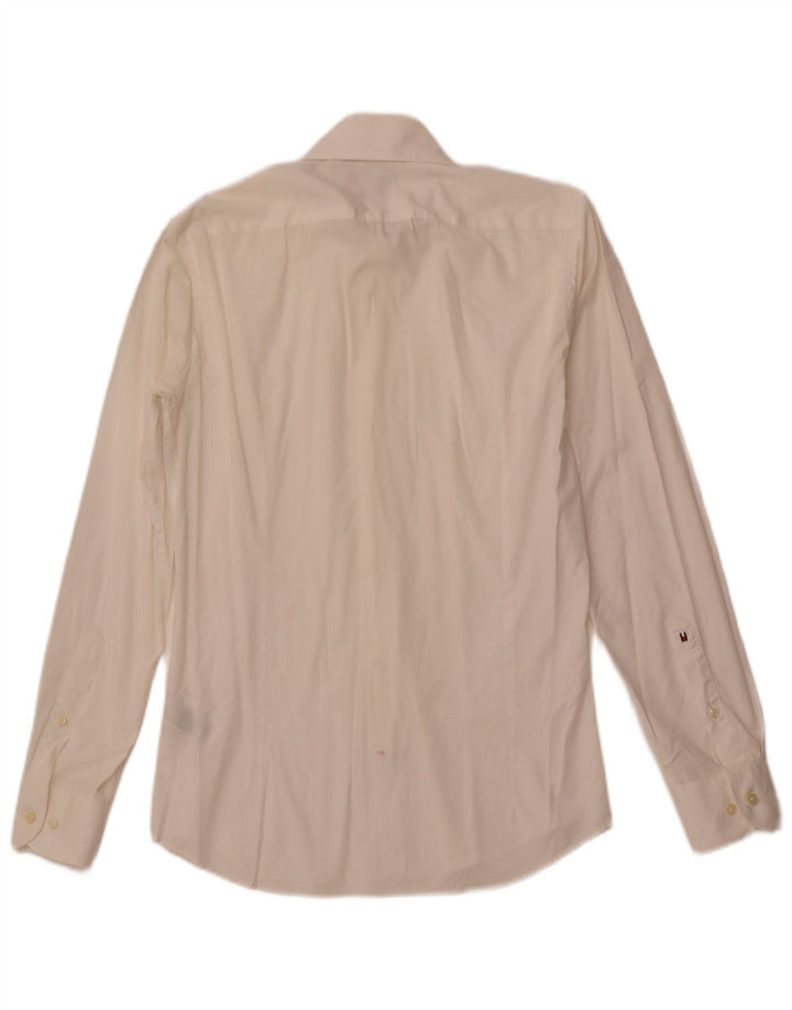 Tommy Hilfiger Skræddersyet skjorte herre str. 37 14 1/2 Lille råhvid bomuld