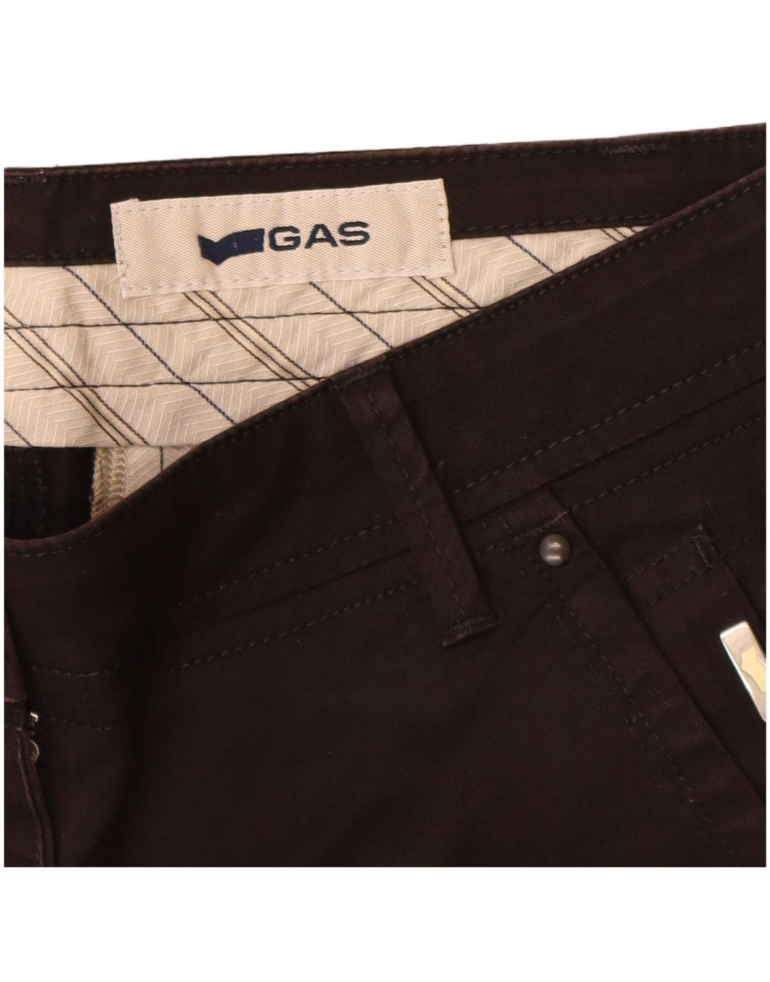GAS Womens Chino Shorts W26 Small Black Cotton