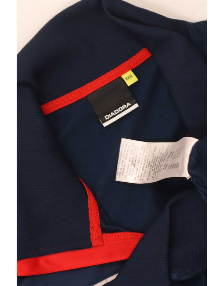 Diadora Træningsdragt til mænd Topjakke 3XL Marineblå Colourblock Polyester