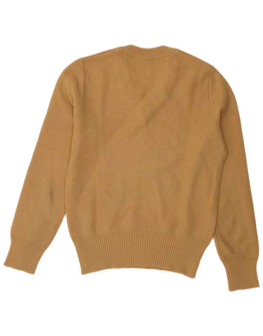 Vintage Dame V-hals sweater UK 10 Small Beige