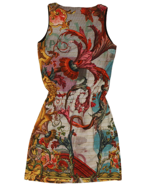 Desigual Dame Ærmeløs Basic Kjole UK 10 Small Multicolored Floral