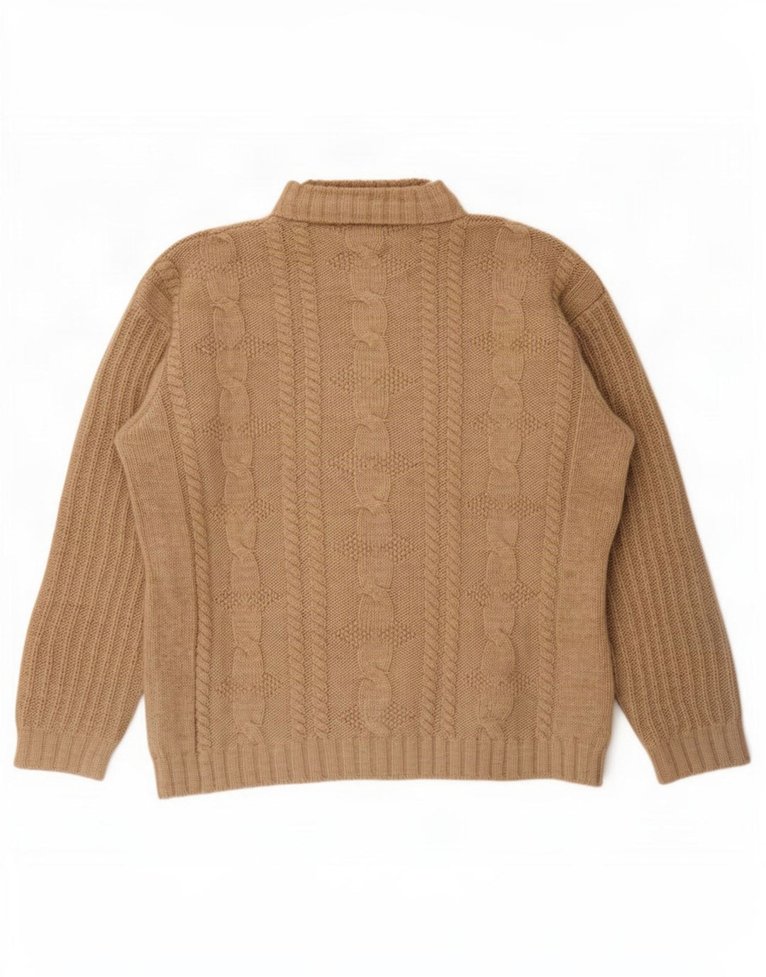 Ciao Herre Turtle Neck Jumper Sweater Stor Brun Akryl