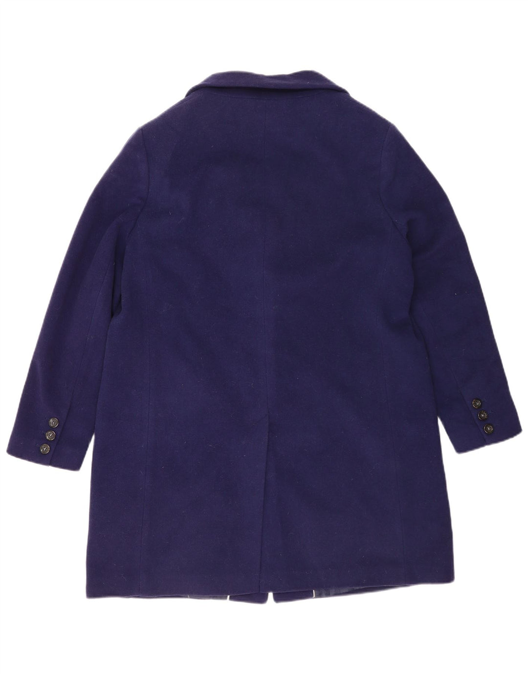 Marks & Spencer Dame Oversized Overfrakke UK 16 Large Blue Wool