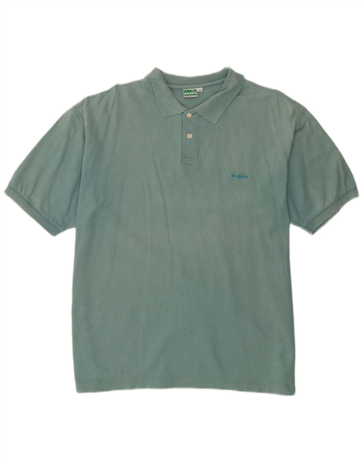 Diadora Herre Polo Shirt IT 52 Stor Blå Bomuld