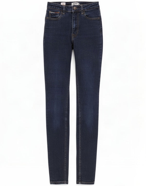Tommy Hilfiger Dame High Rise Skinny Jeans W25 L31 Blue Cotton