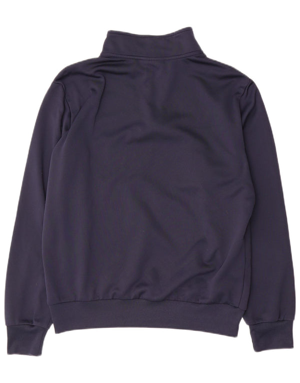 Lotto Herre Grafisk Zip Neck Sweatshirt Jumper Medium Navy Blue Polyester