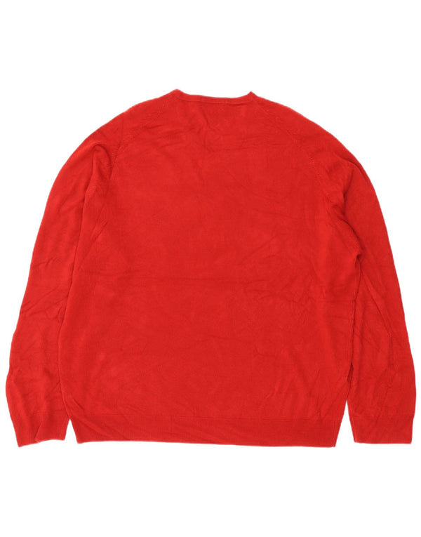Marks & Spencer Herre V-hals sweater 2XL Rød Akryl