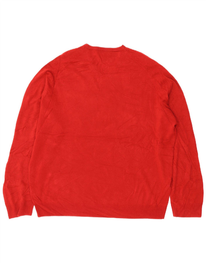 Marks & Spencer Herre V-hals sweater 2XL Rød Akryl