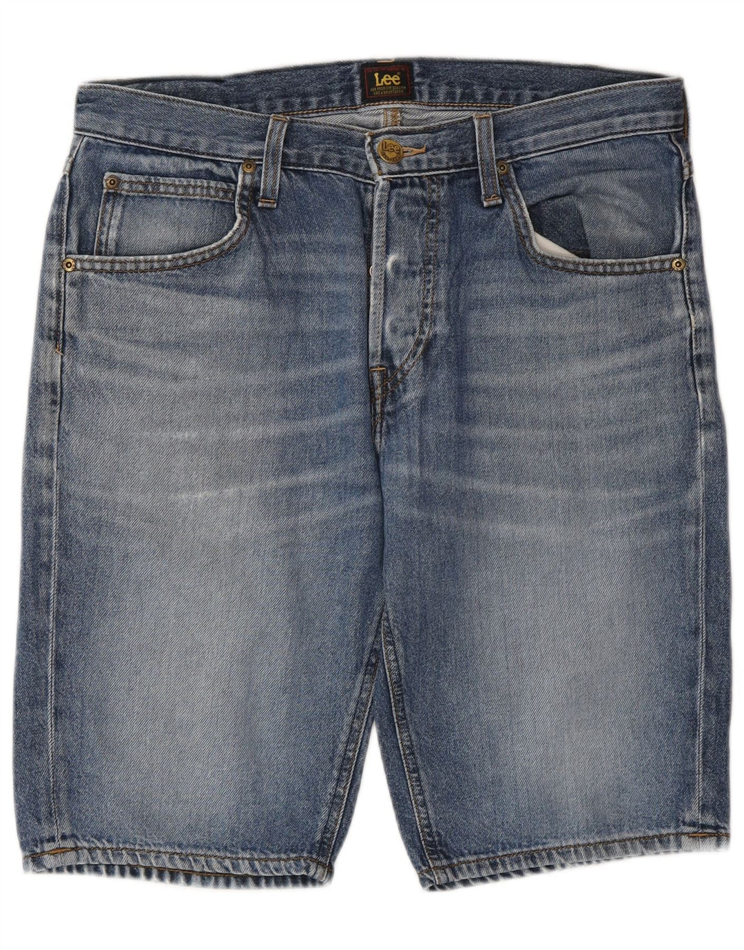Lee Herre 5-lommers korte denimshorts W31 mellemblå bomuld