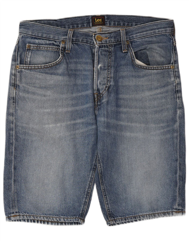 Lee Herre 5-lommers korte denimshorts W31 mellemblå bomuld