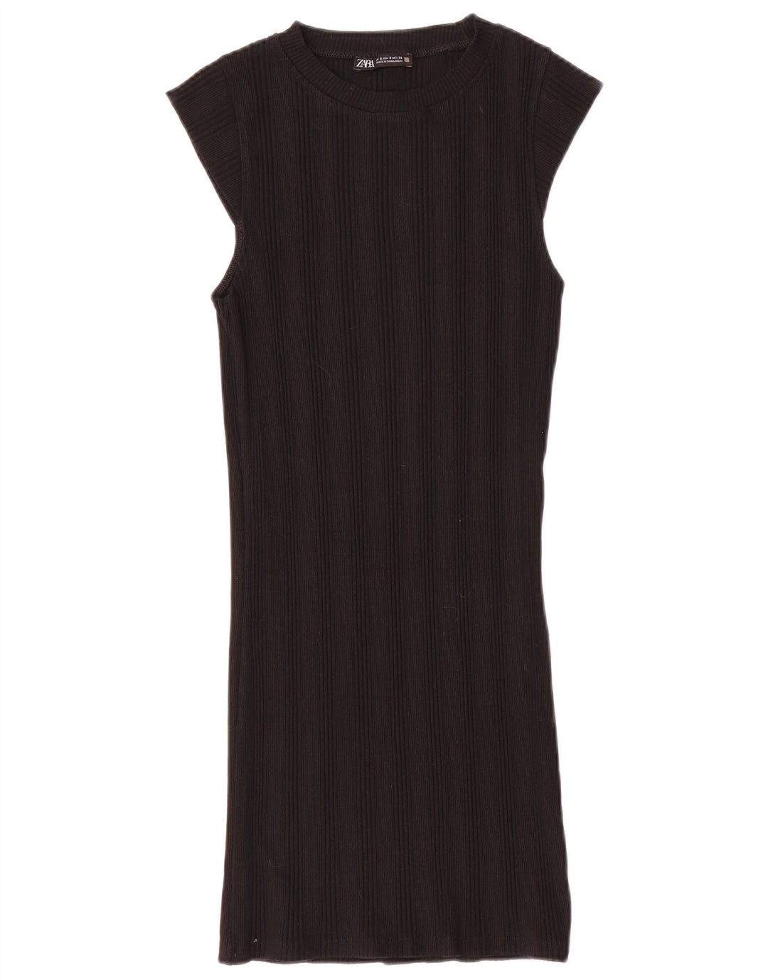 Zara Womens Shift Dress UK 8 Small Black Bomuld
