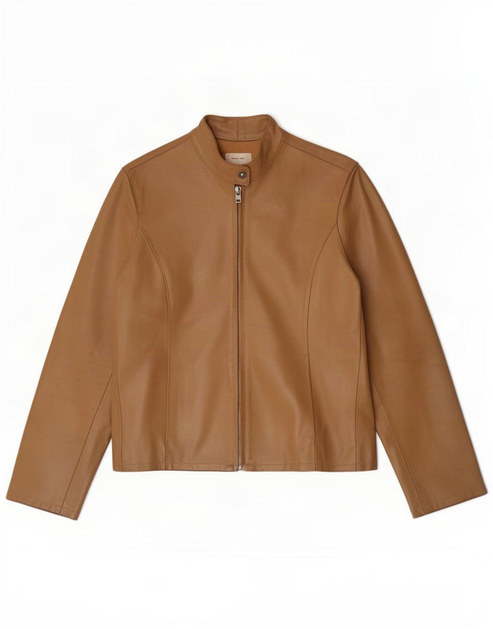 Conbipel Dame Læderjakke IT 44 Medium Brun