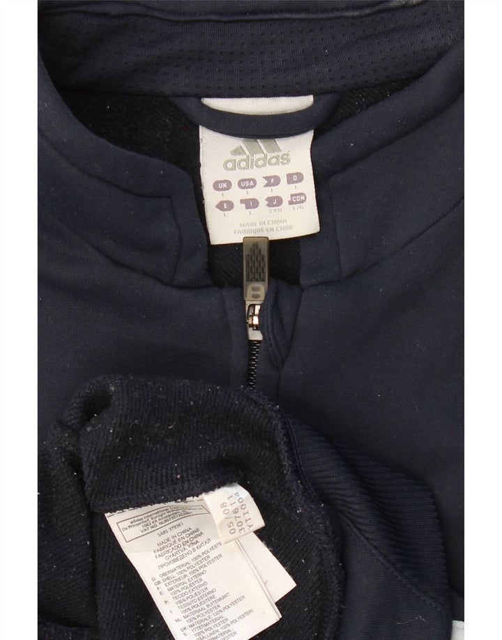 ADIDAS Træningsdragt til mænd Topjakke Stor marineblå Colourblock Polyester