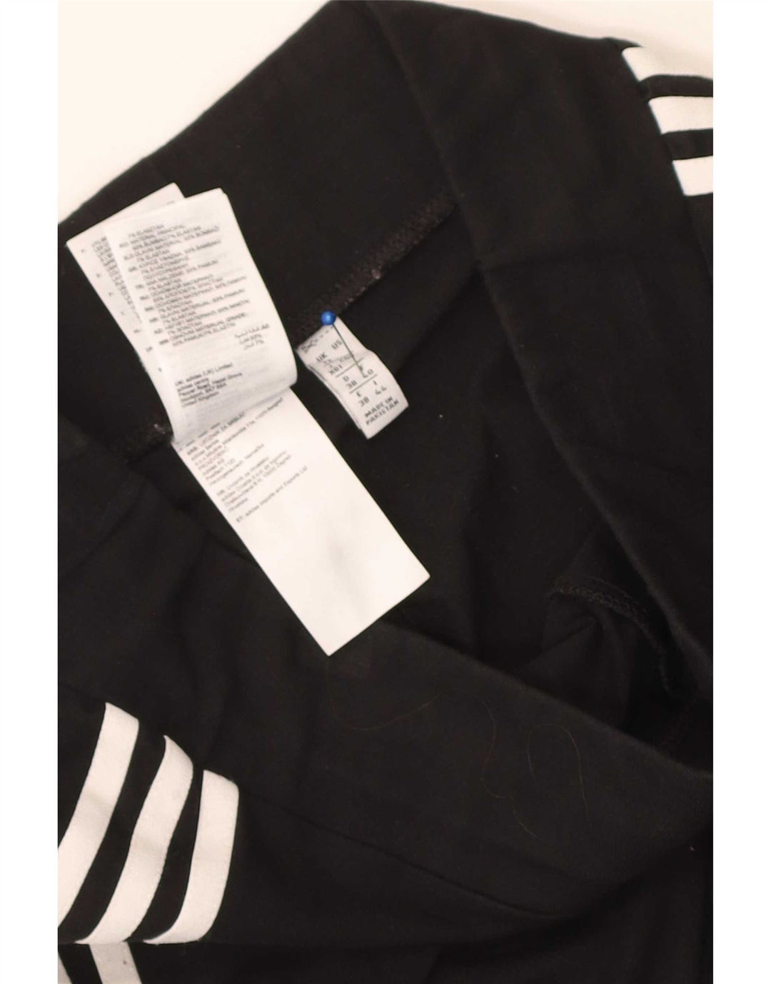 Adidas Dame Leggings UK 12 Medium Sort Bomuld