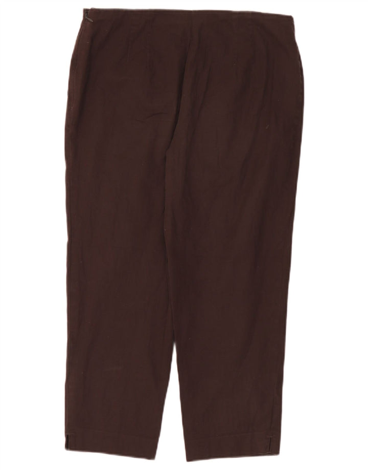 Marks & Spencer Lige Capri-bukser til kvinder UK 12 Medium W30 L22 Brun