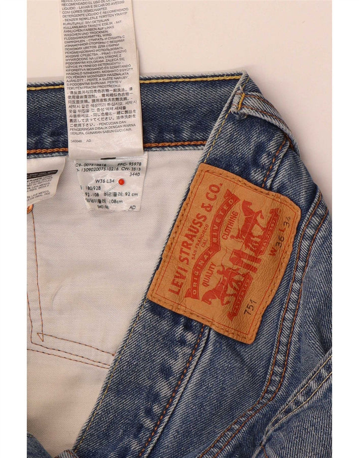 Levi's Herre 751 denimshorts W36 Large Blue Cotton