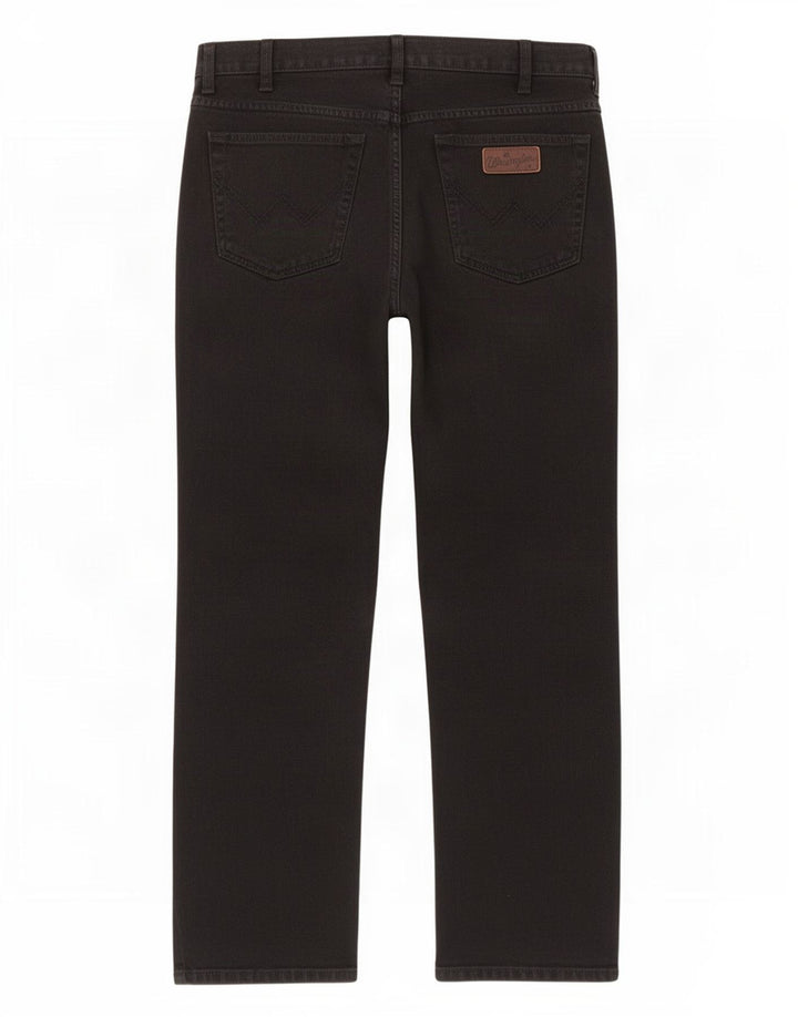 Wrangler Herre Texas Straight Jeans W38 L32 Sort Bomuld