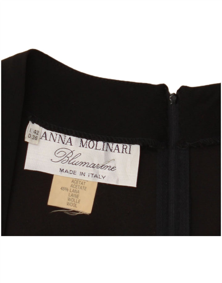 BLUMARINE Dame Anna Molinari Skede Kjole IT 42 Medium Sort Colourblock