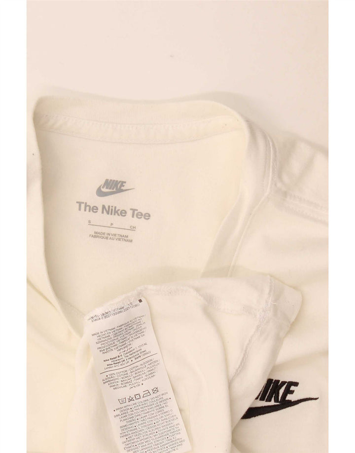 Nike T-shirt top til mænd, lille råhvid bomuld