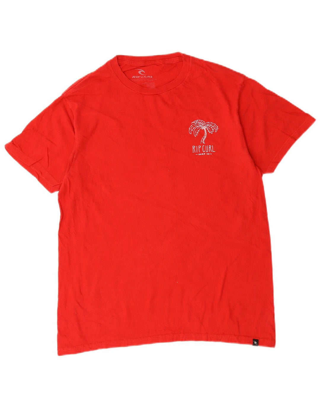 Rip Curl Herre T-Shirt Top Medium Rød Bomuld