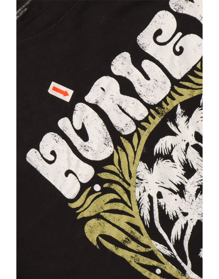 HURLEY Herre grafisk T-shirt Top Stor sort bomuld