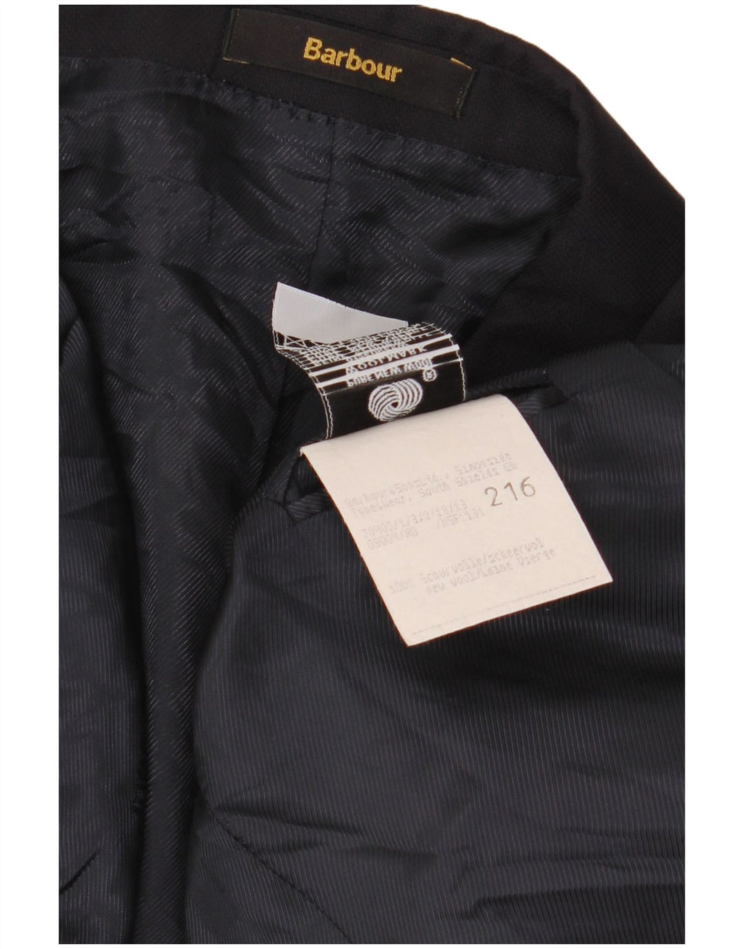 Barbour Herre 2-knaps blazerjakke str. 54 Large Navy Blue Classic