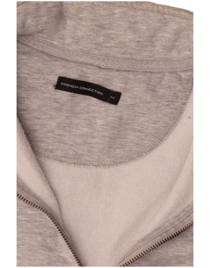 French Connection Herre Zip Neck Sweatshirt Jumper Medium Grå Flecked