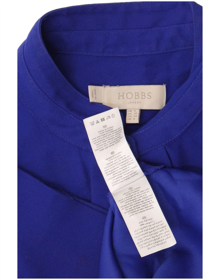 Hobbs Dame A-Line Kjole UK 12 Medium Blue Polyester
