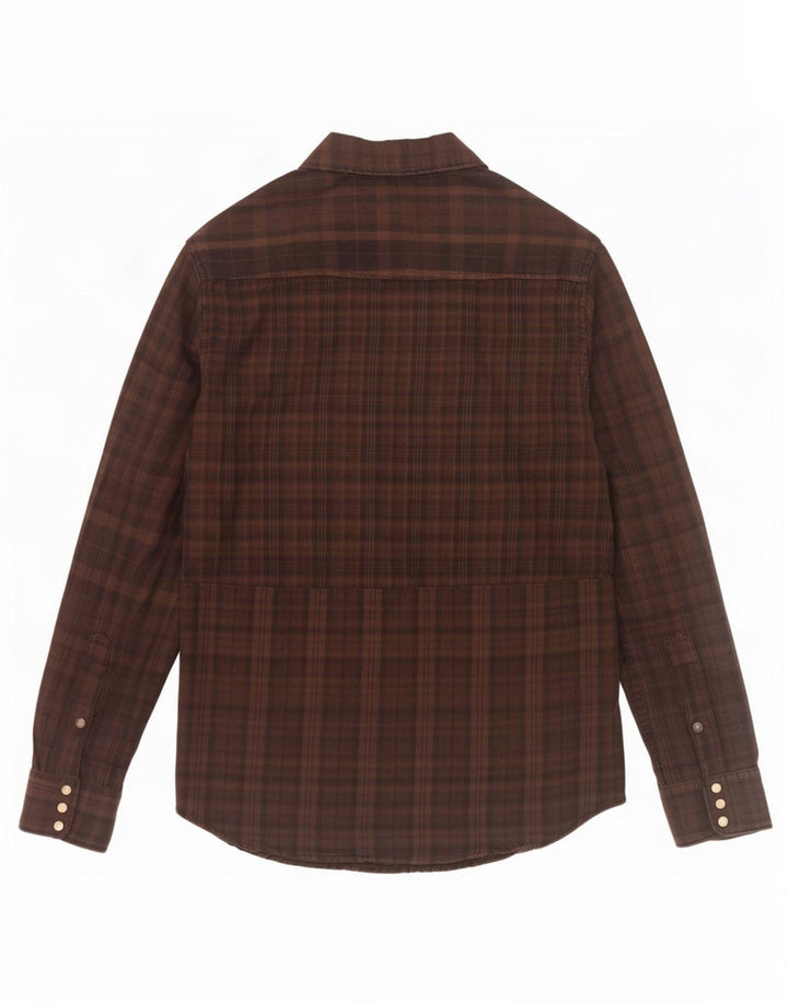 Jack & Jones herre flannelskjorte medium brun ternet bomuld