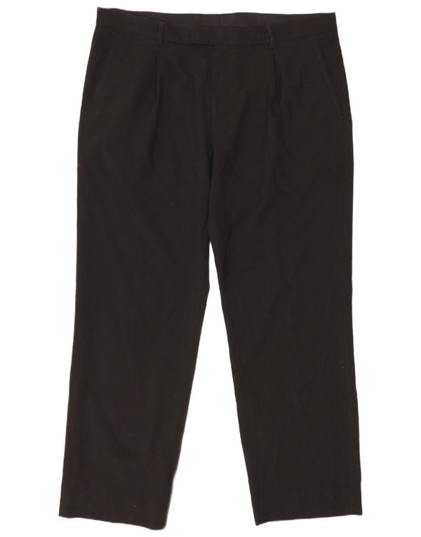 Marks & Spencer Straight Suit Bukser til mænd W39 L31 Sort polyester