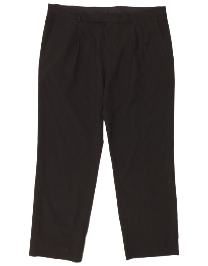 Marks & Spencer Straight Suit Bukser til mænd W39 L31 Sort polyester